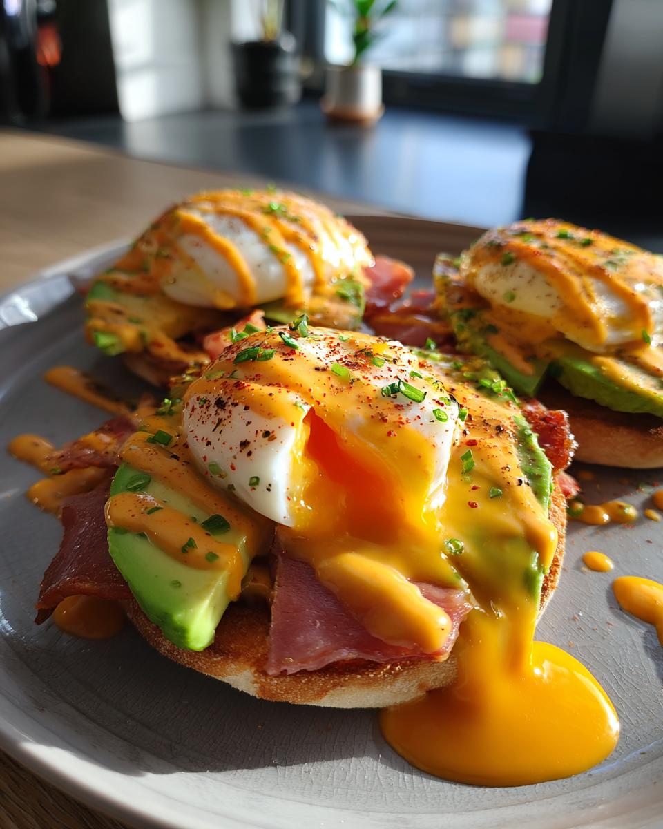 Avocado Eggs Benedict with Sriracha Hollandaise - detail 3