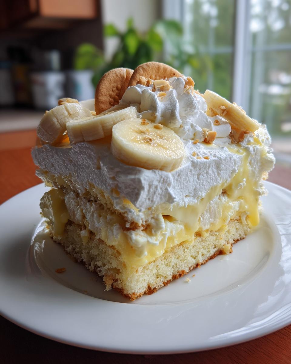 Banana Pudding Poke Cake - detail 2