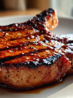 Bourbon-Glazed Grilled Pork Chops