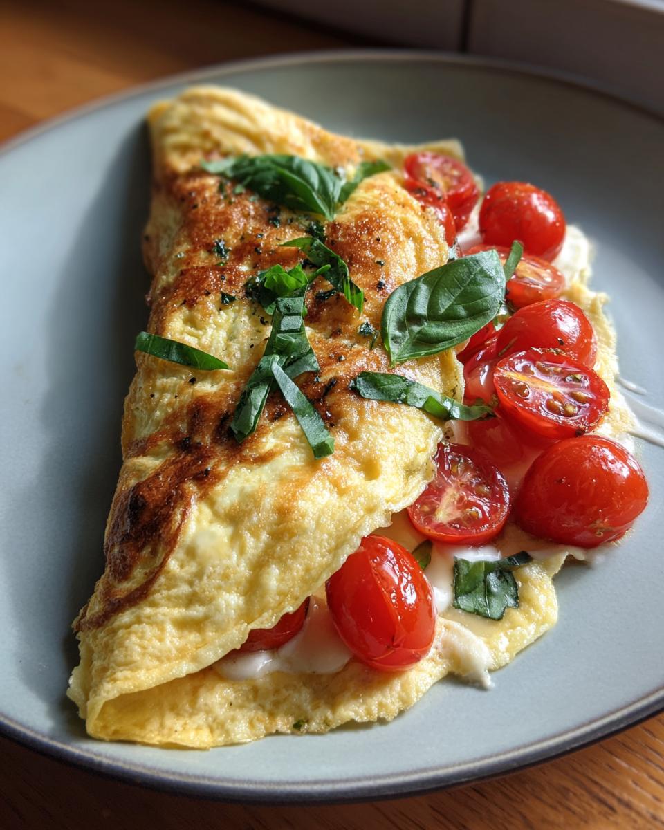 Caprese Omelette with Fresh Basil - detail 1