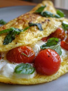 Caprese Omelette with Fresh Basil