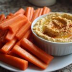 Carrot Sticks with Spicy Hummus