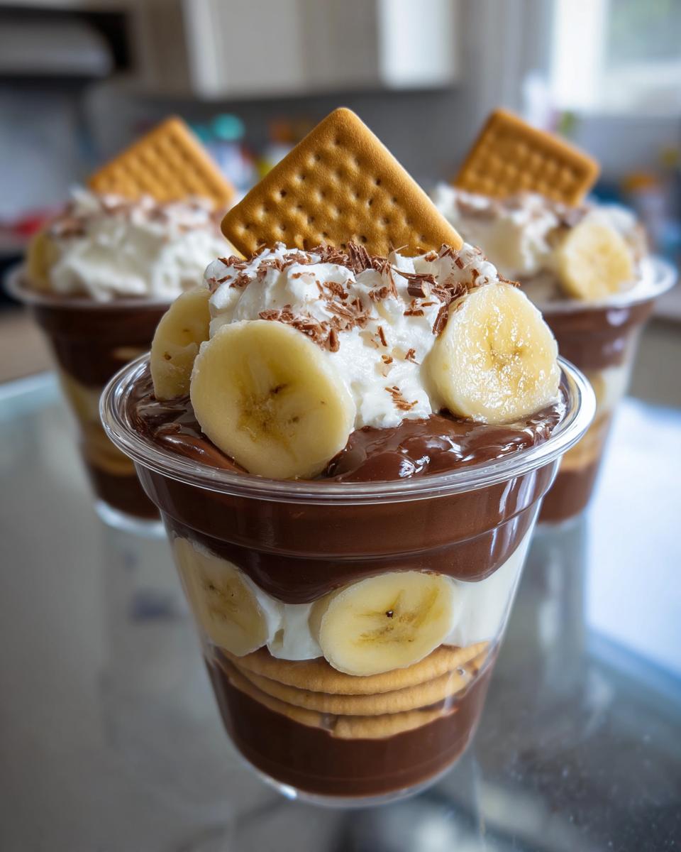 Chocolate Banana Pudding Cups - detail 1