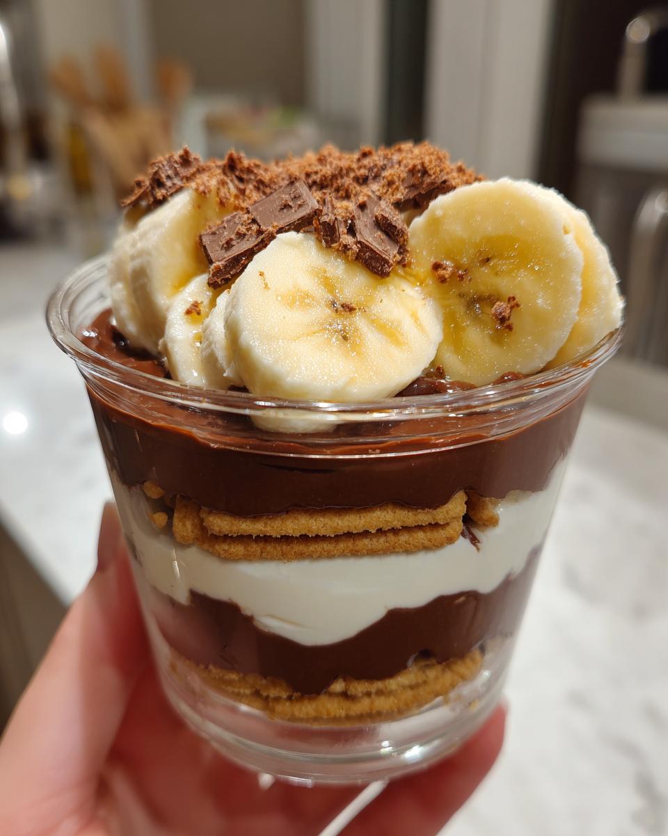 Chocolate Banana Pudding Cups - detail 3