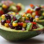 Cowboy Caviar Stuffed Avocados