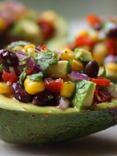 Cowboy Caviar Stuffed Avocados