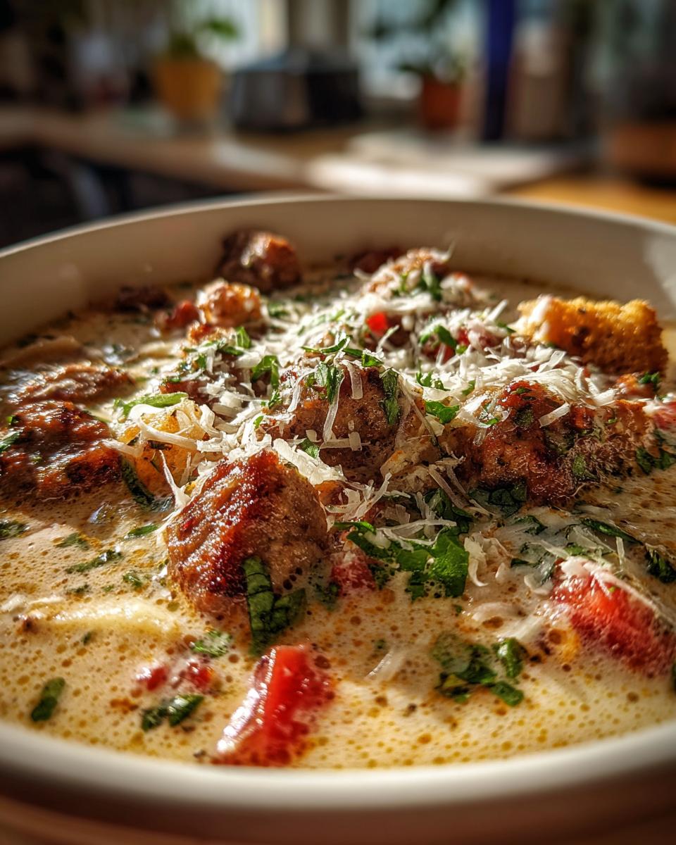 Creamy Parmesan Italian Sausage Soup - detail 1