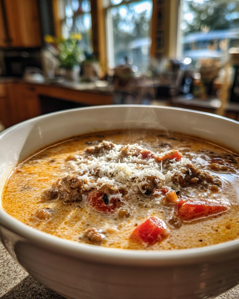 Creamy Parmesan Italian Sausage Soup - detail 2