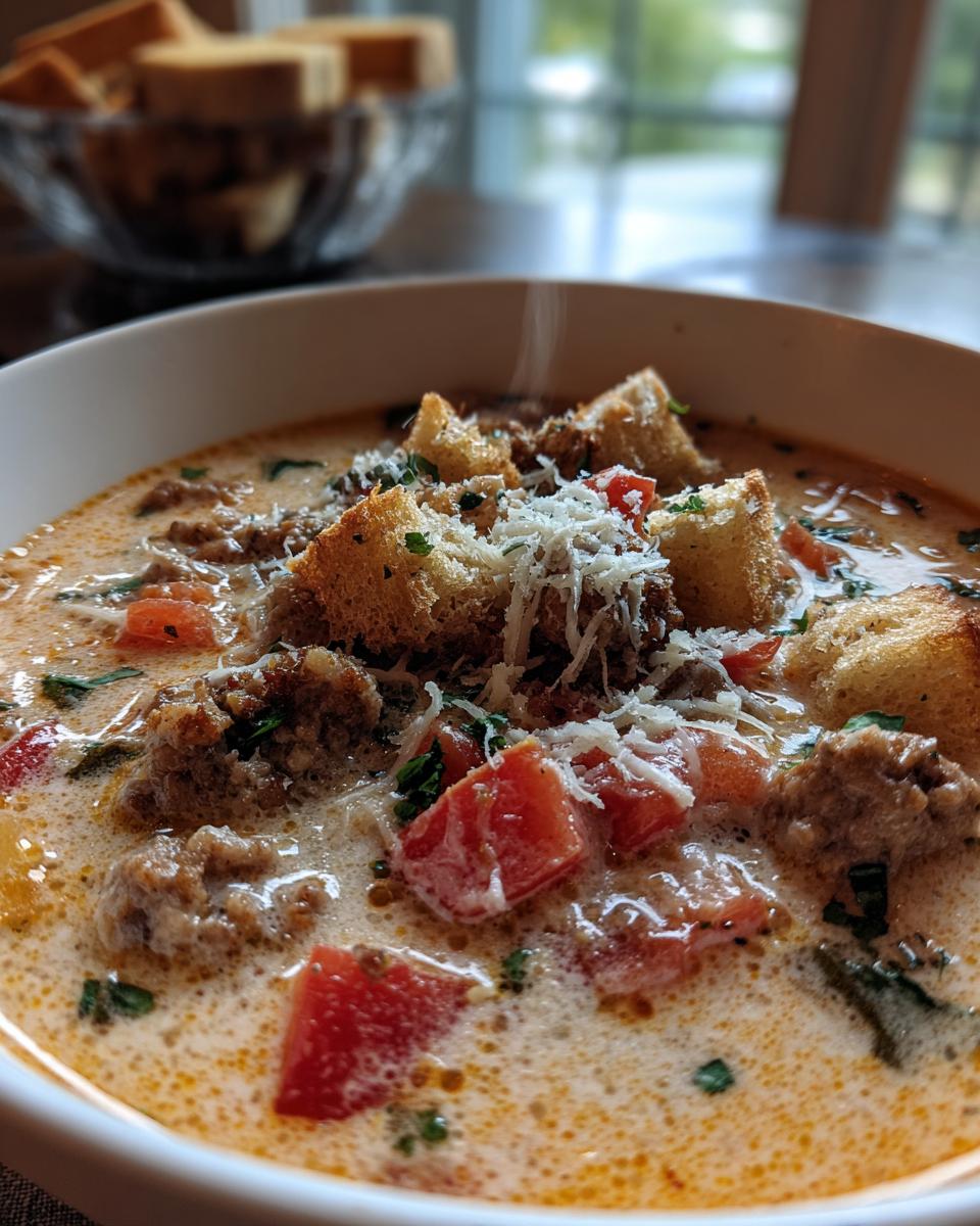 Creamy Parmesan Italian Sausage Soup - detail 3