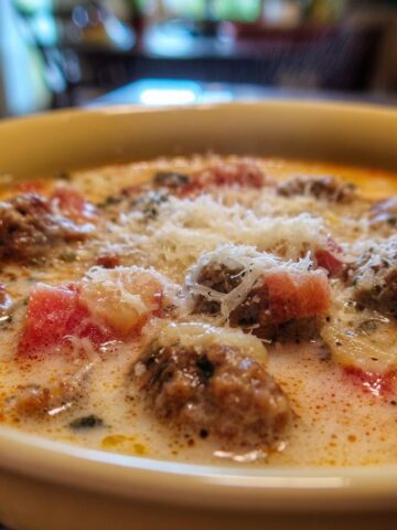 Creamy Parmesan Italian Sausage Soup