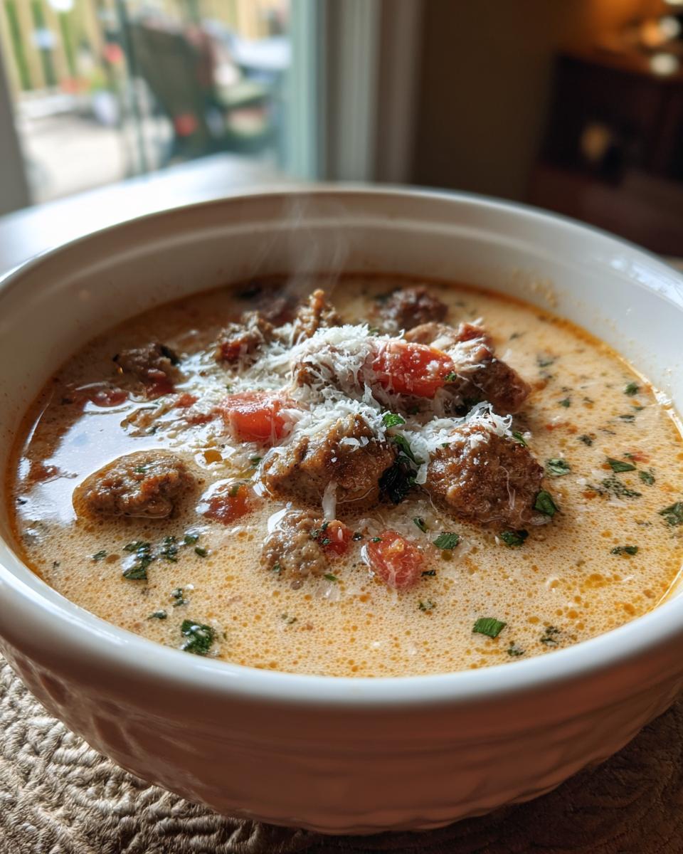 Creamy Parmesan Italian Sausage Soup - detail 4