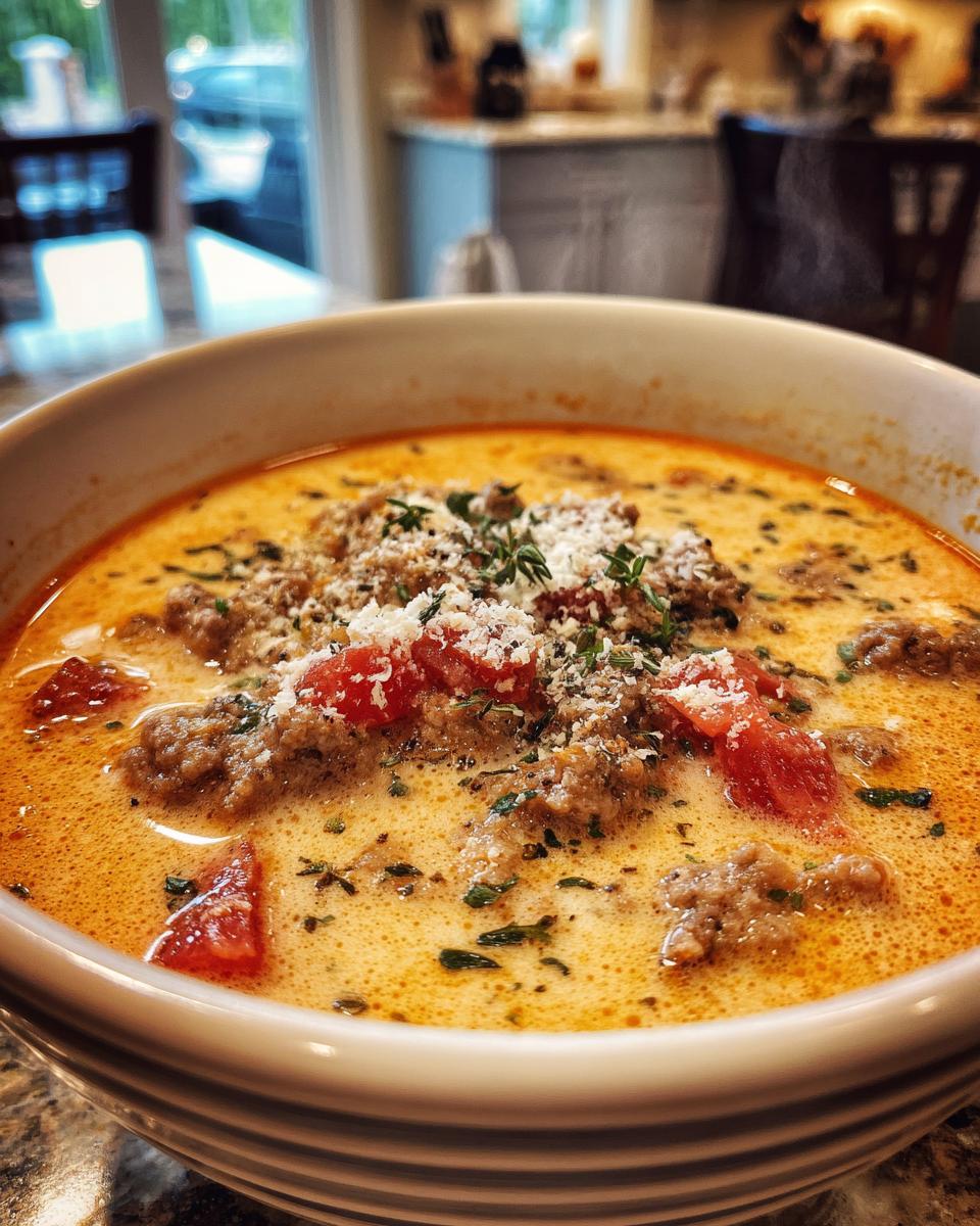 Creamy Parmesan Italian Sausage Soup - detail 5