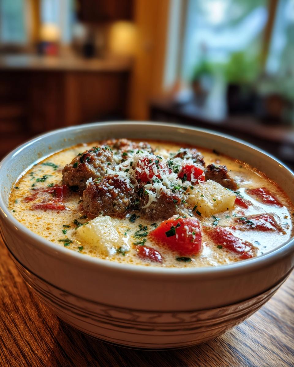 Creamy Parmesan Italian Sausage Soup - detail 6