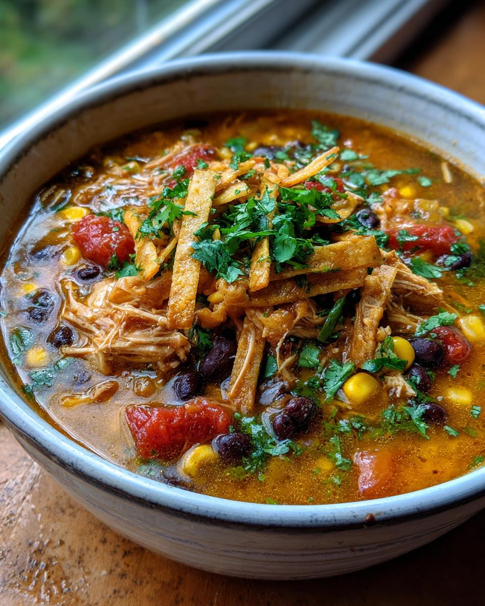 Crockpot Chicken Tortilla Soup - detail 1