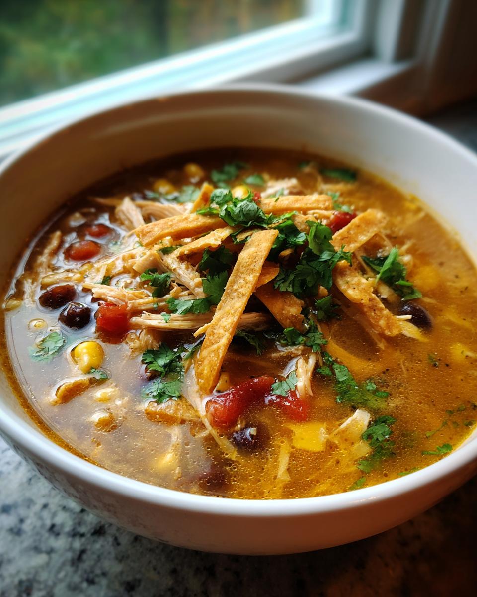 Crockpot Chicken Tortilla Soup - detail 2