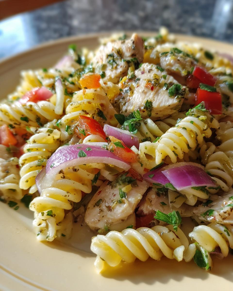 Lemon Herb Chicken Pasta Salad - detail 2