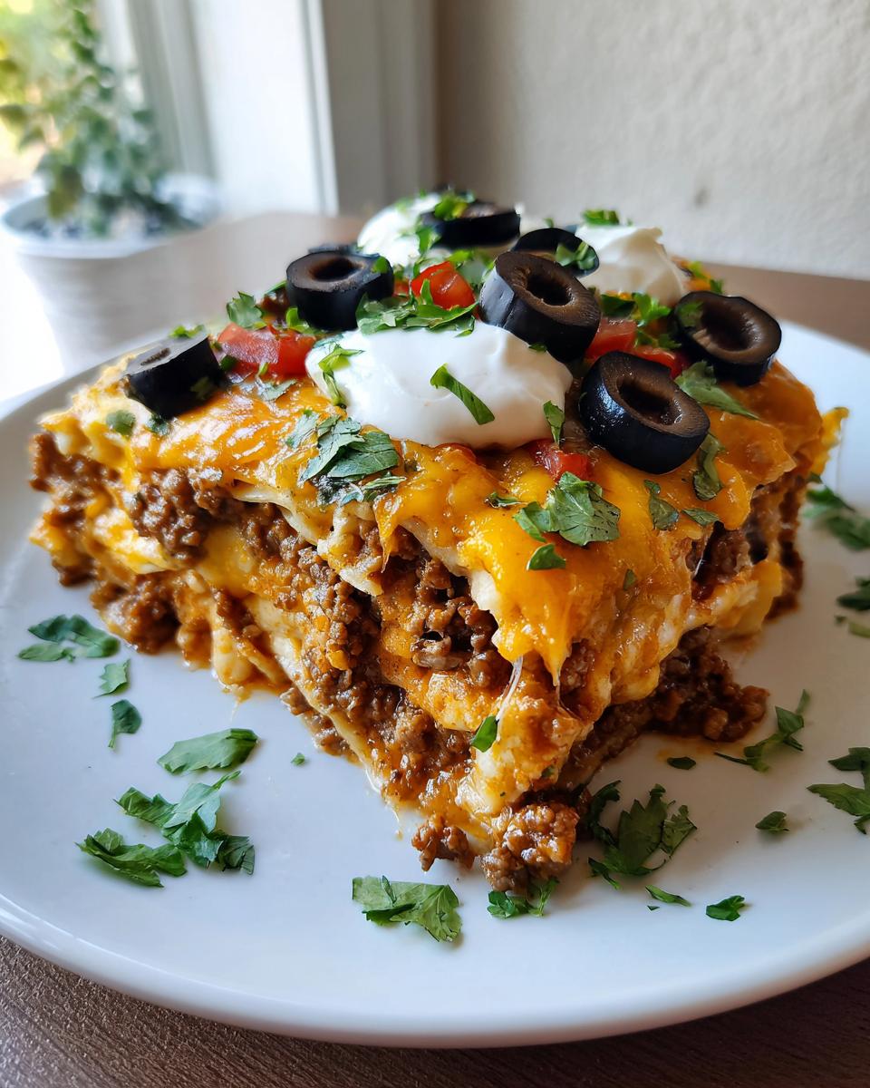 Mexican Taco Lasagna - detail 1