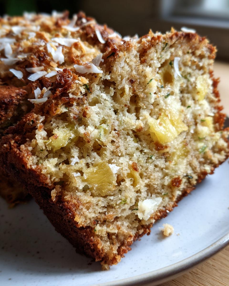 Pineapple Coconut Zucchini Bread - detail 3