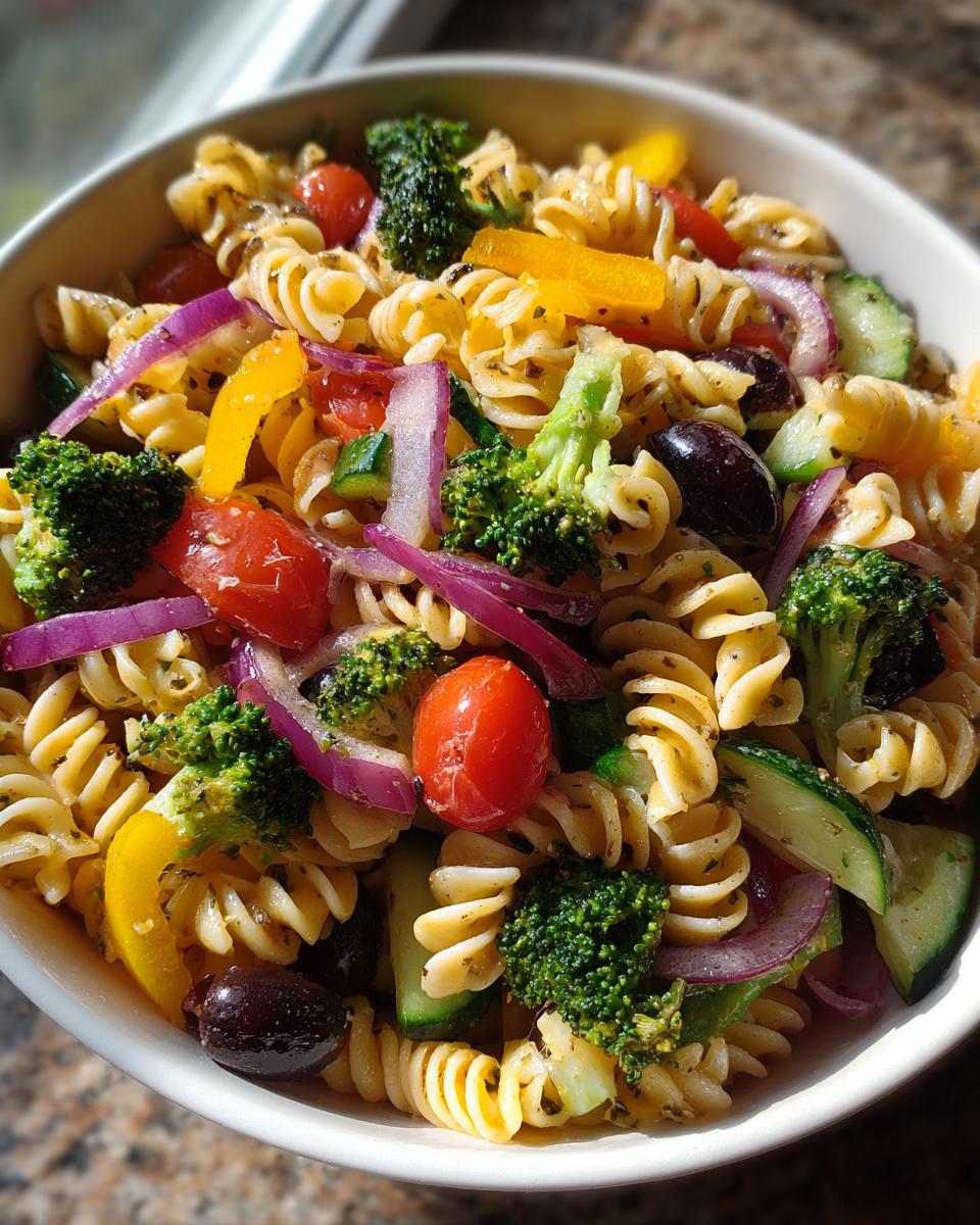 Rainbow Vegetable Pasta Salad - detail 3