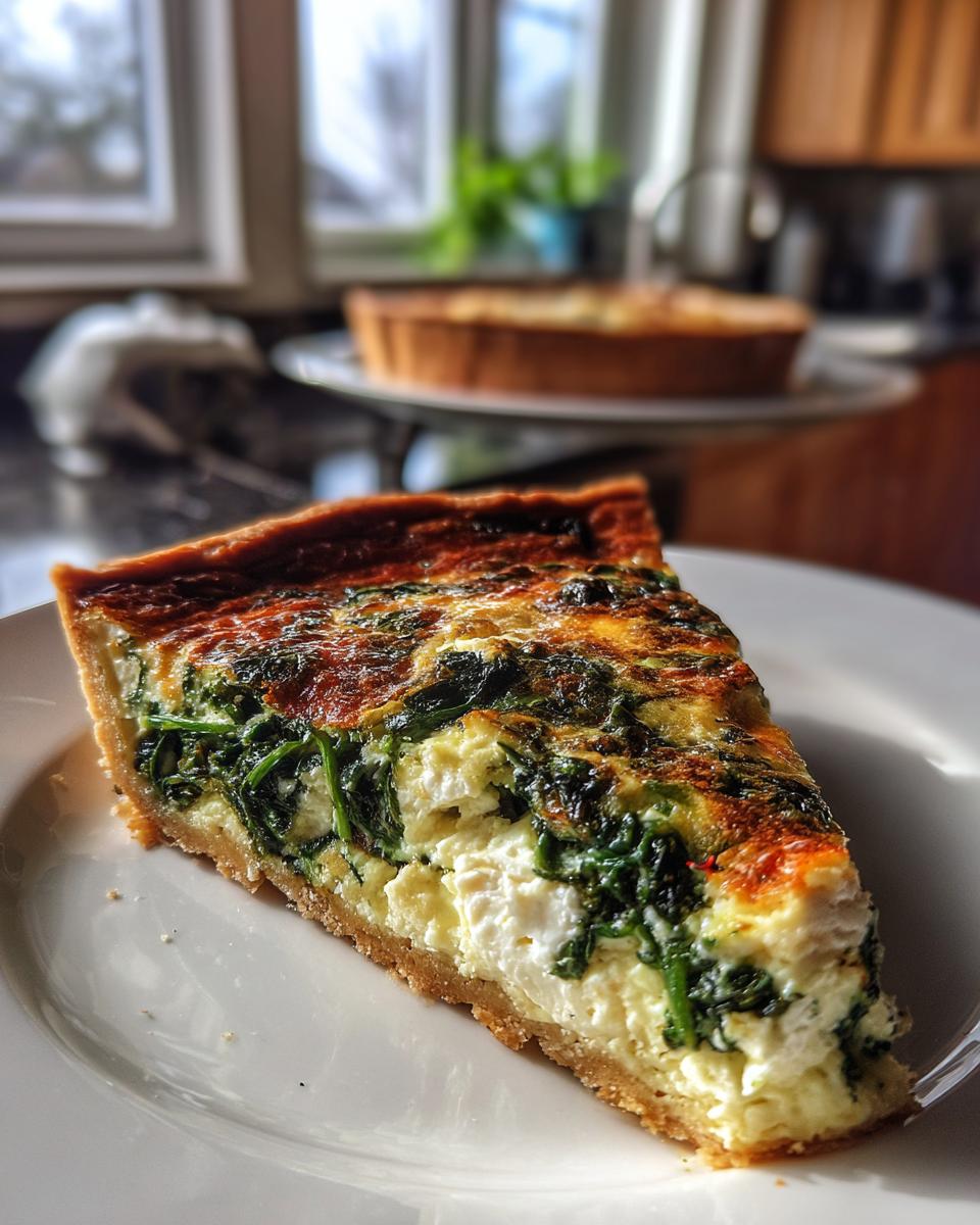 Savory Spinach and Feta Quiche - detail 1