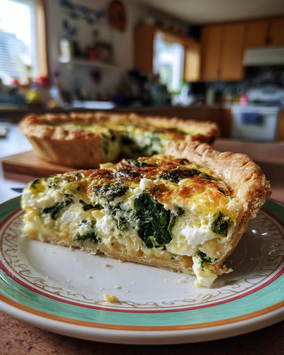 Savory Spinach and Feta Quiche - detail 2
