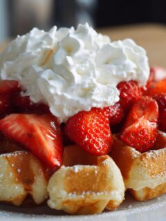 Strawberry Shortcake Waffles