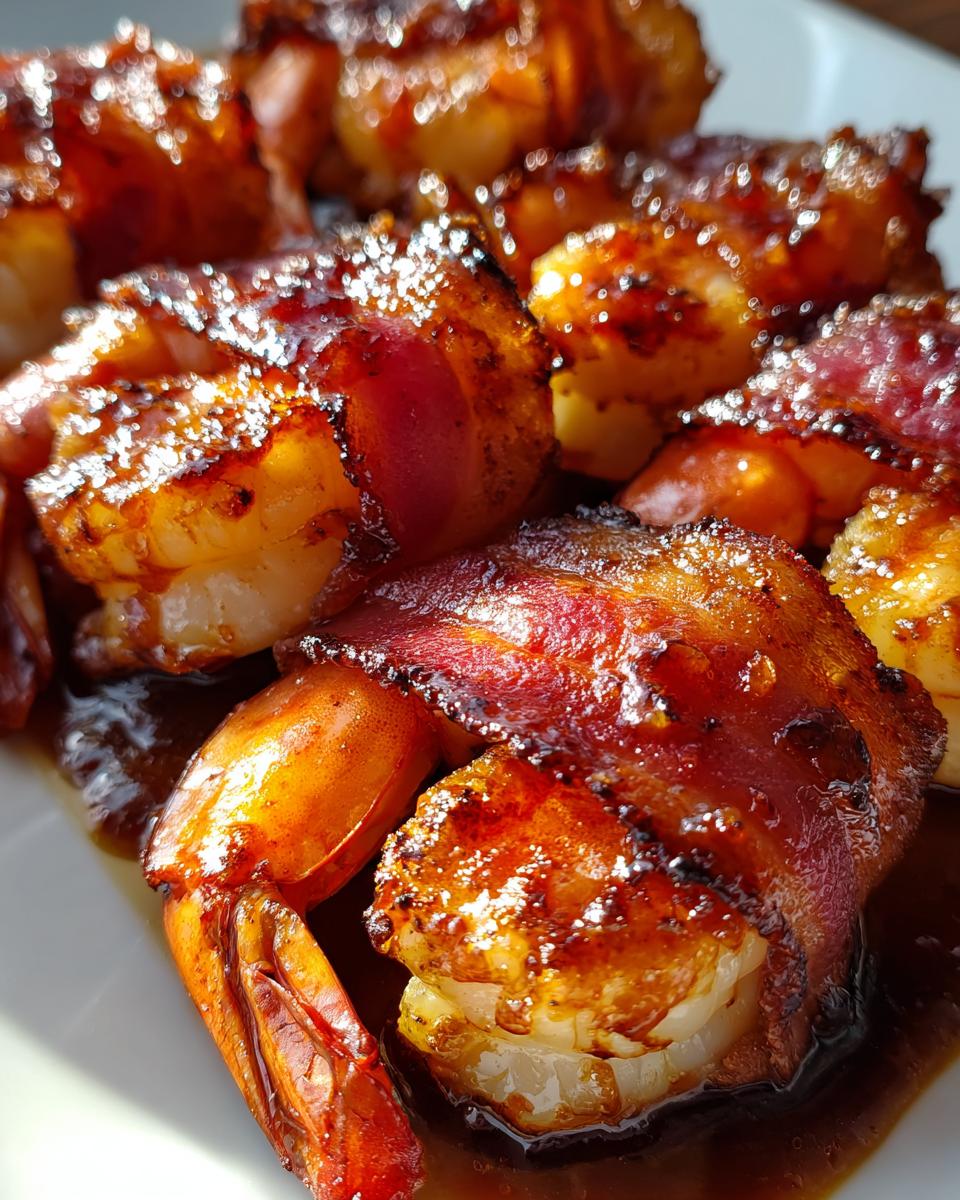 Whiskey BBQ Bacon-Wrapped Shrimp - detail 1