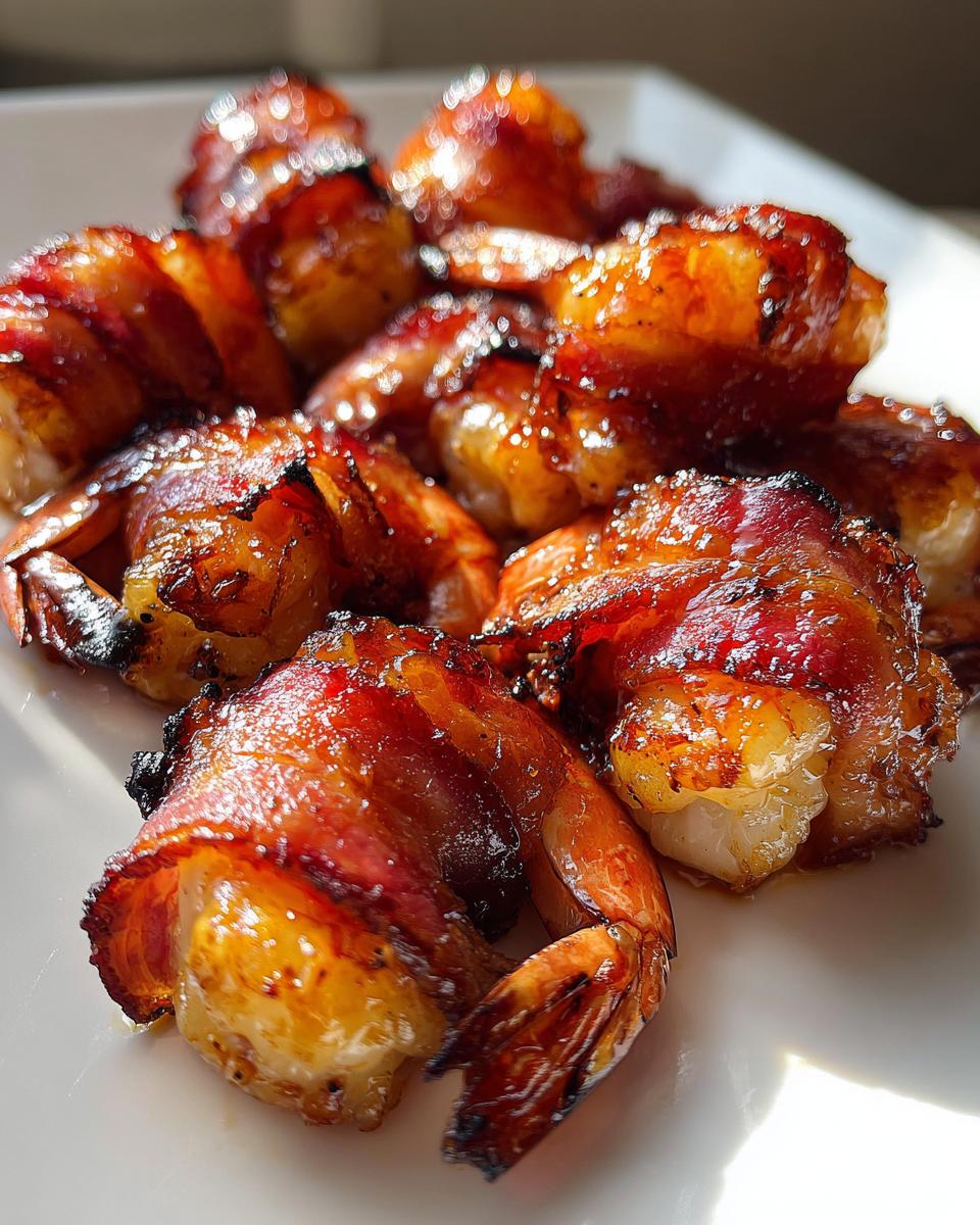 Whiskey BBQ Bacon-Wrapped Shrimp - detail 2
