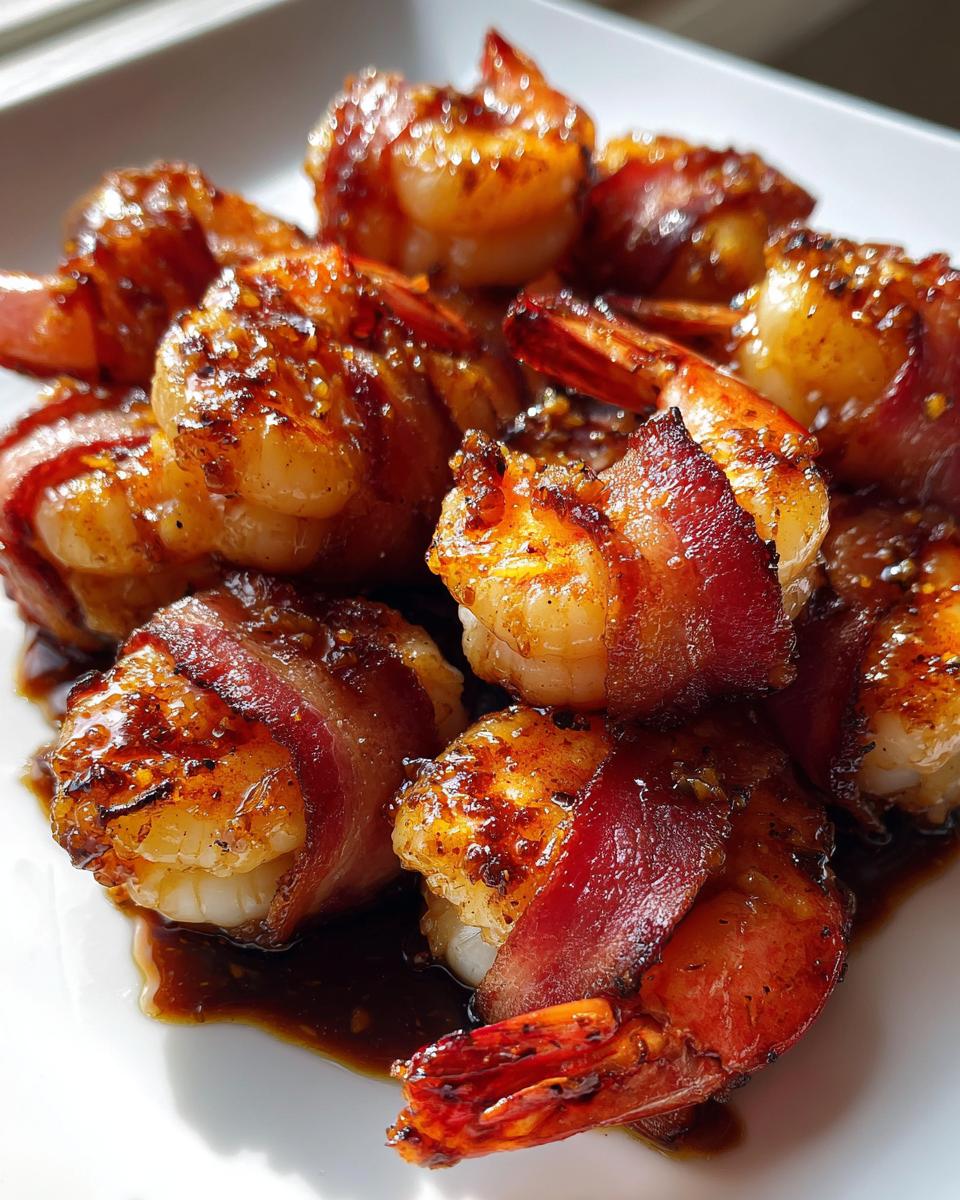 Whiskey BBQ Bacon-Wrapped Shrimp - detail 3