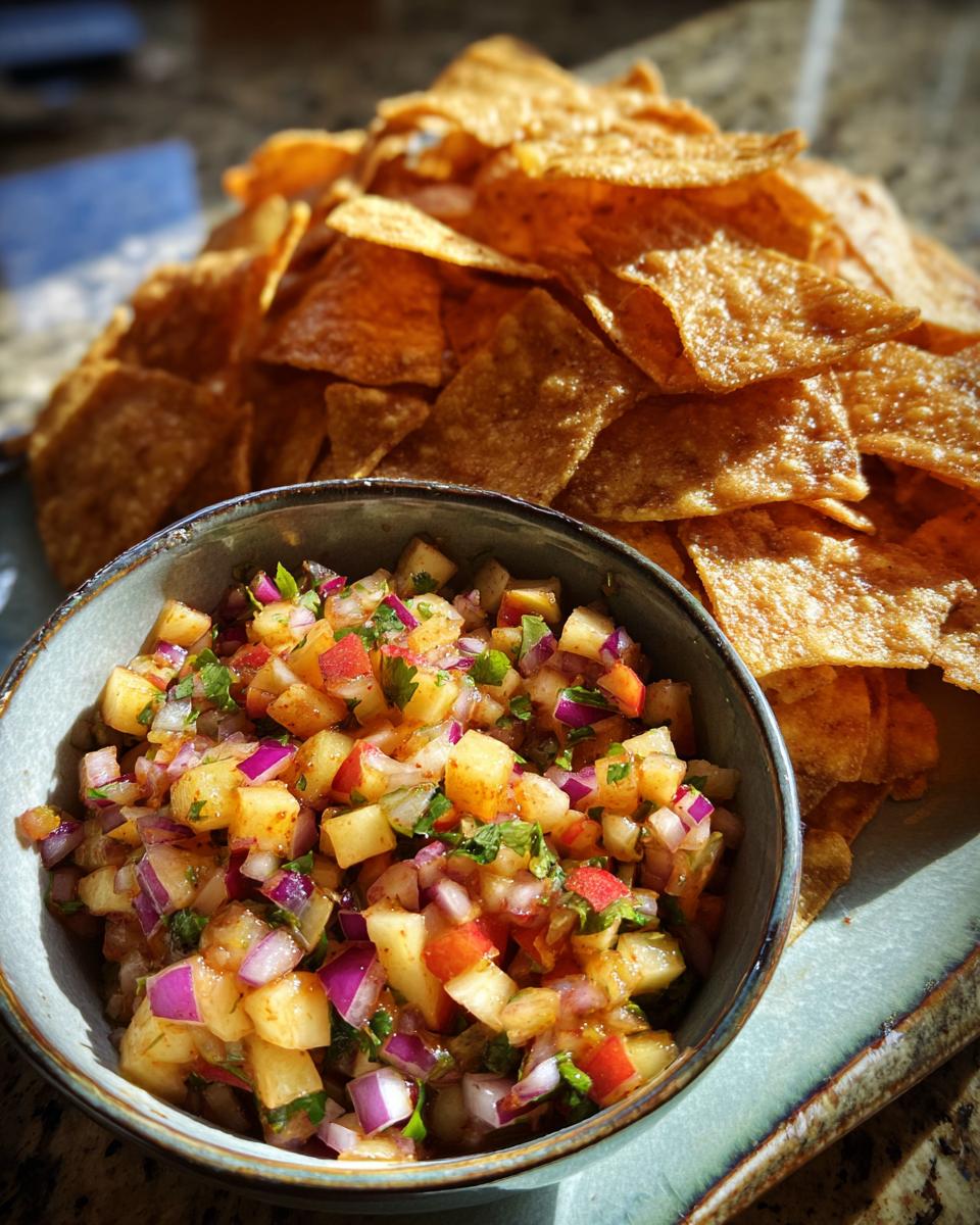 Apple Pie Salsa with Cinnamon Sugar Chips - detail 3