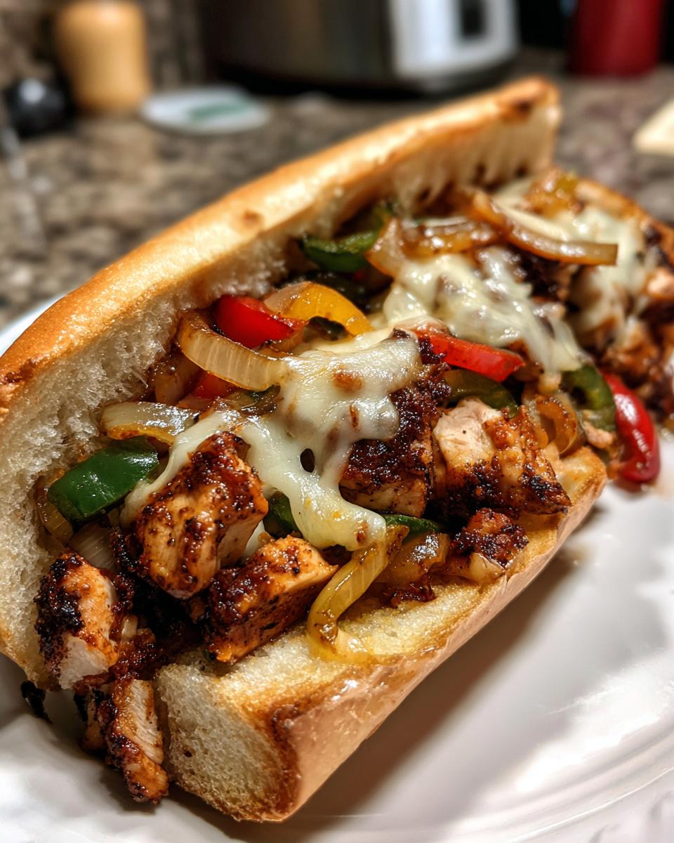 Blackened Chicken Cheesesteaks - detail 3