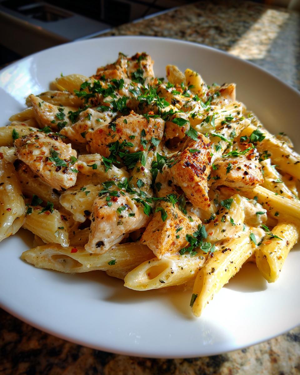 Cajun Garlic Butter Chicken Penne in Creamy Parmesan Sauce - detail 1
