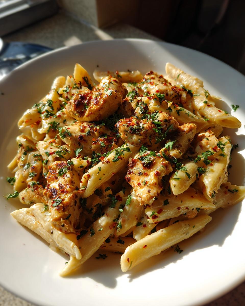 Cajun Garlic Butter Chicken Penne in Creamy Parmesan Sauce - detail 2