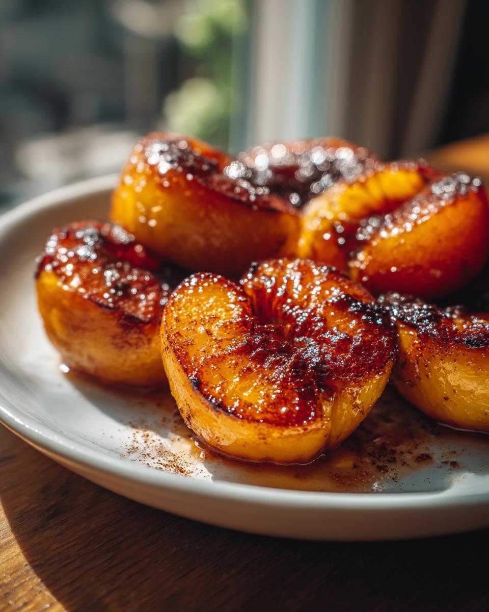 Caramelized Peaches on the Griddle - detail 2