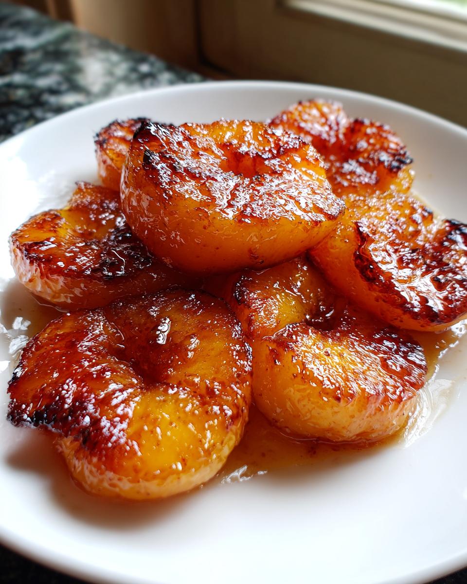 Caramelized Peaches on the Griddle - detail 3
