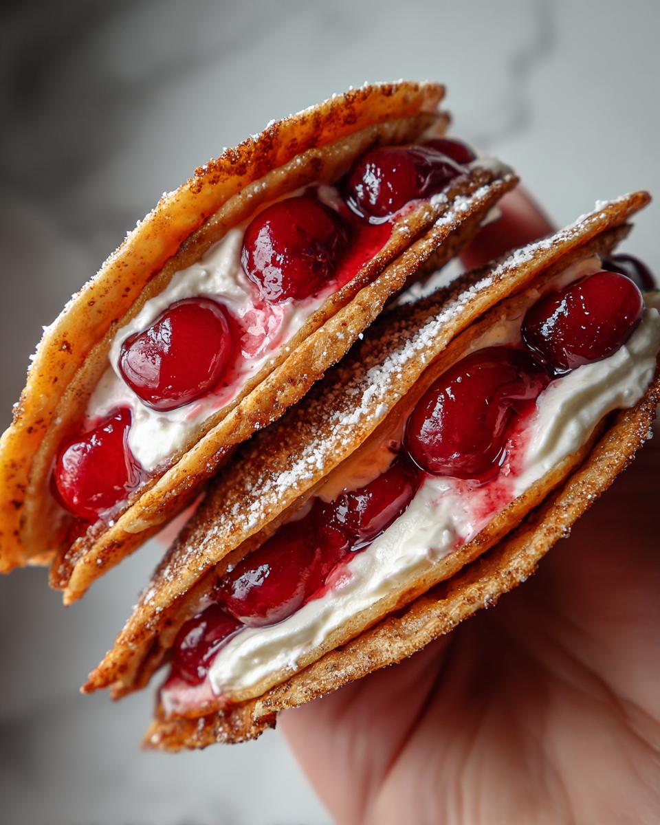 Cherry Cheesecake Tacos - detail 1