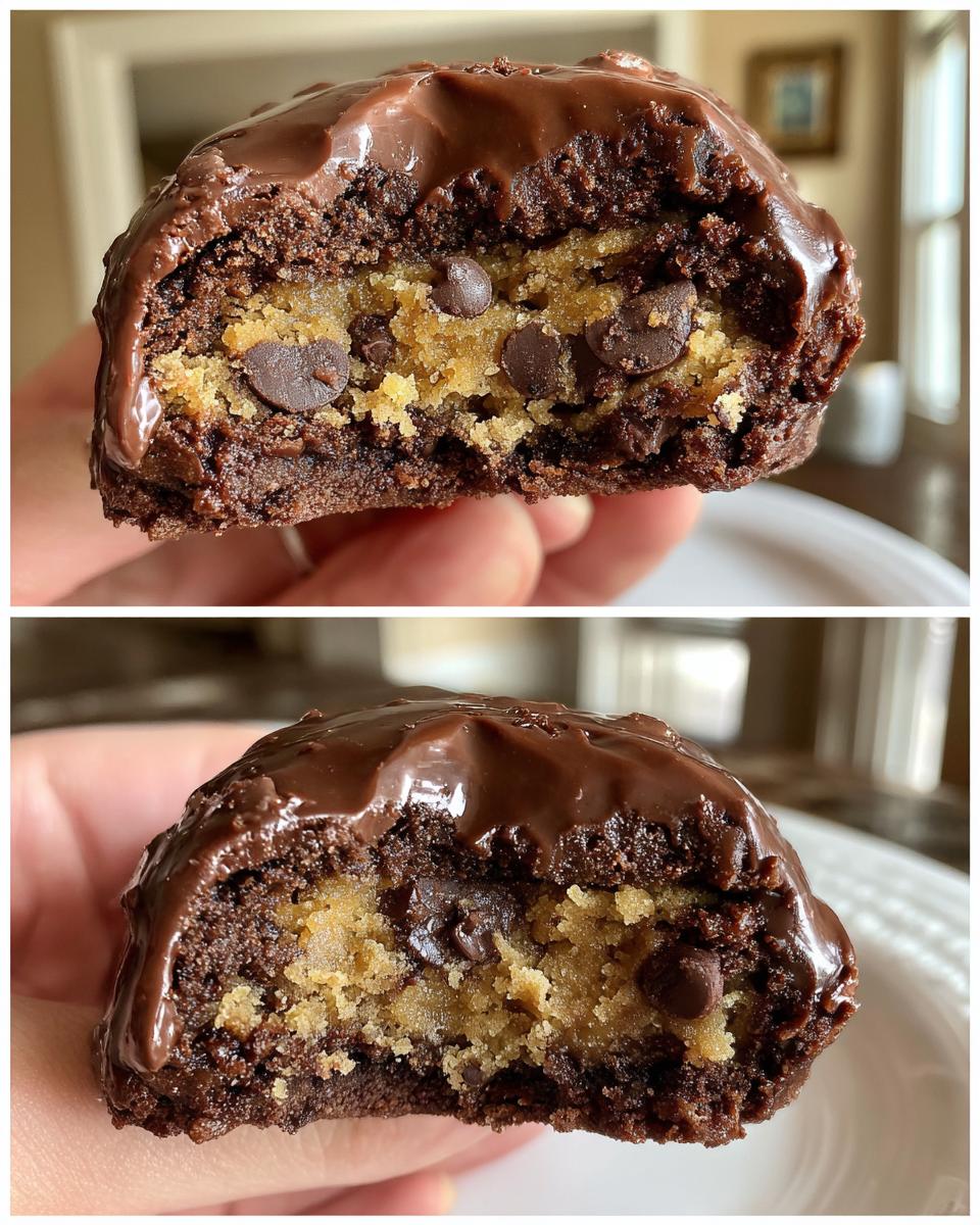 Chocolate Chip Cookie Dough Brownie Bombs - detail 2
