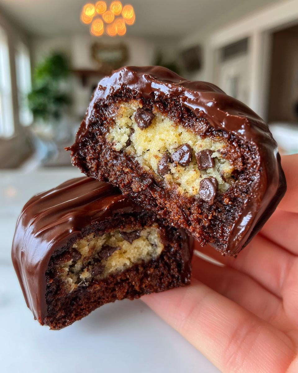 Chocolate Chip Cookie Dough Brownie Bombs - detail 3