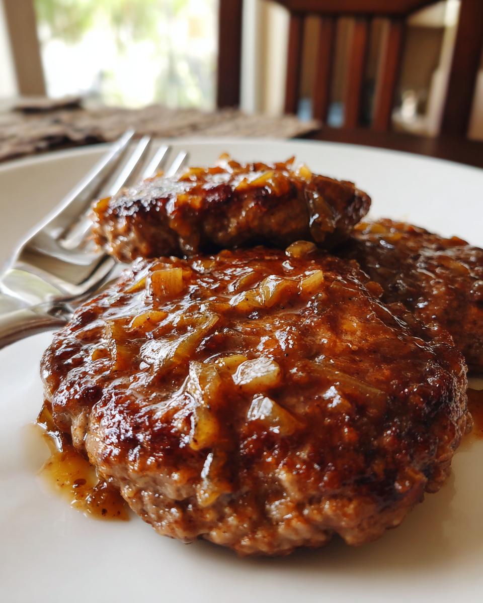 Classic Hamburger Steaks with Caramelized Onion Sauce - detail 1