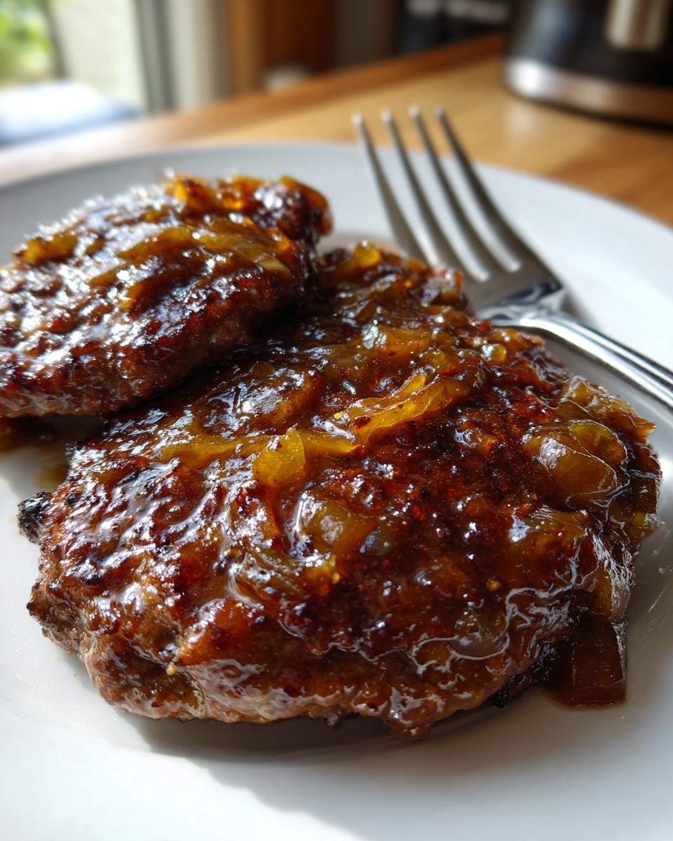 Classic Hamburger Steaks with Caramelized Onion Sauce - detail 2