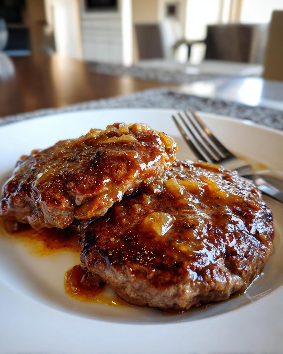 Classic Hamburger Steaks with Caramelized Onion Sauce - detail 3