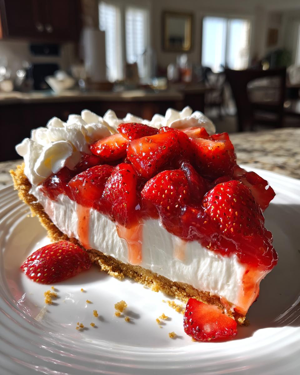 Cool and Creamy Strawberry Jello Pie - detail 1