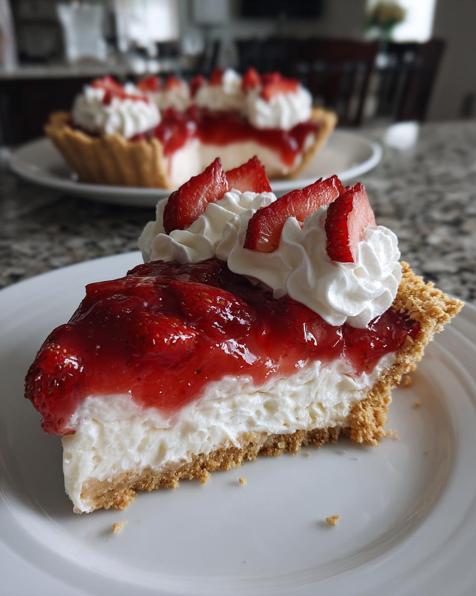 Cool and Creamy Strawberry Jello Pie - detail 2