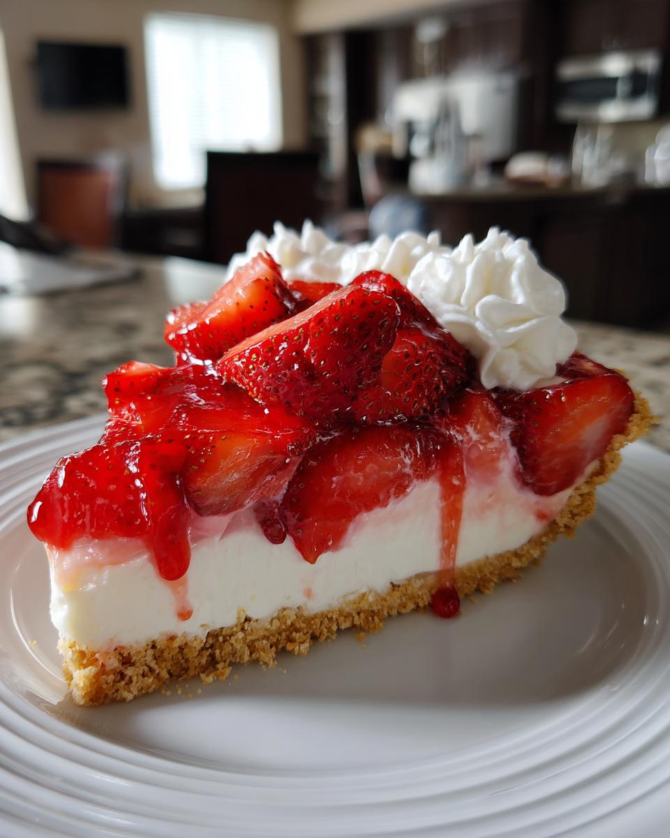 Cool and Creamy Strawberry Jello Pie - detail 3