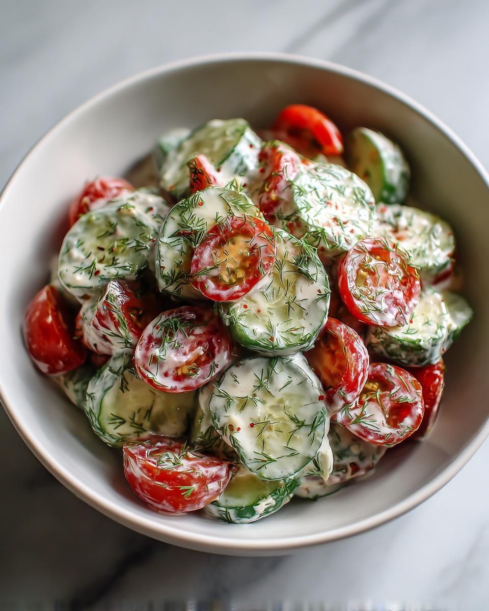 Creamy Cucumber Tomato Salad - detail 1