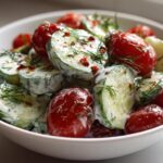 Creamy Cucumber Tomato Salad