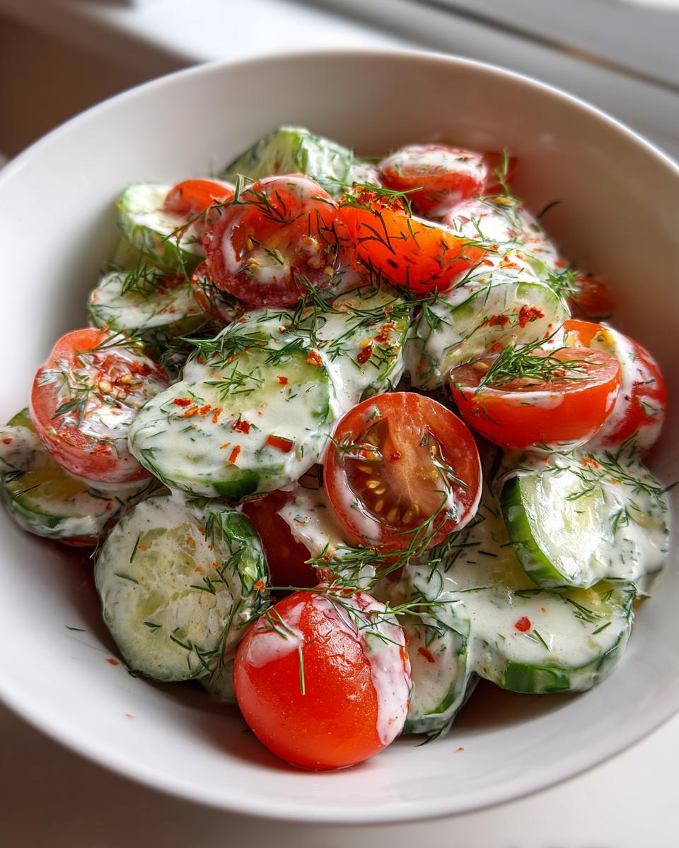 Creamy Cucumber Tomato Salad - detail 2