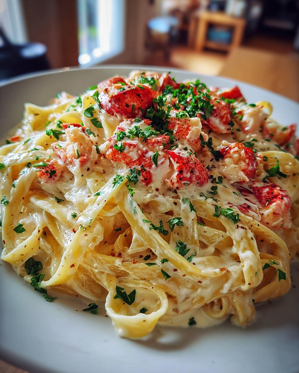 Creamy Lobster Fettuccine Alfredo - detail 1
