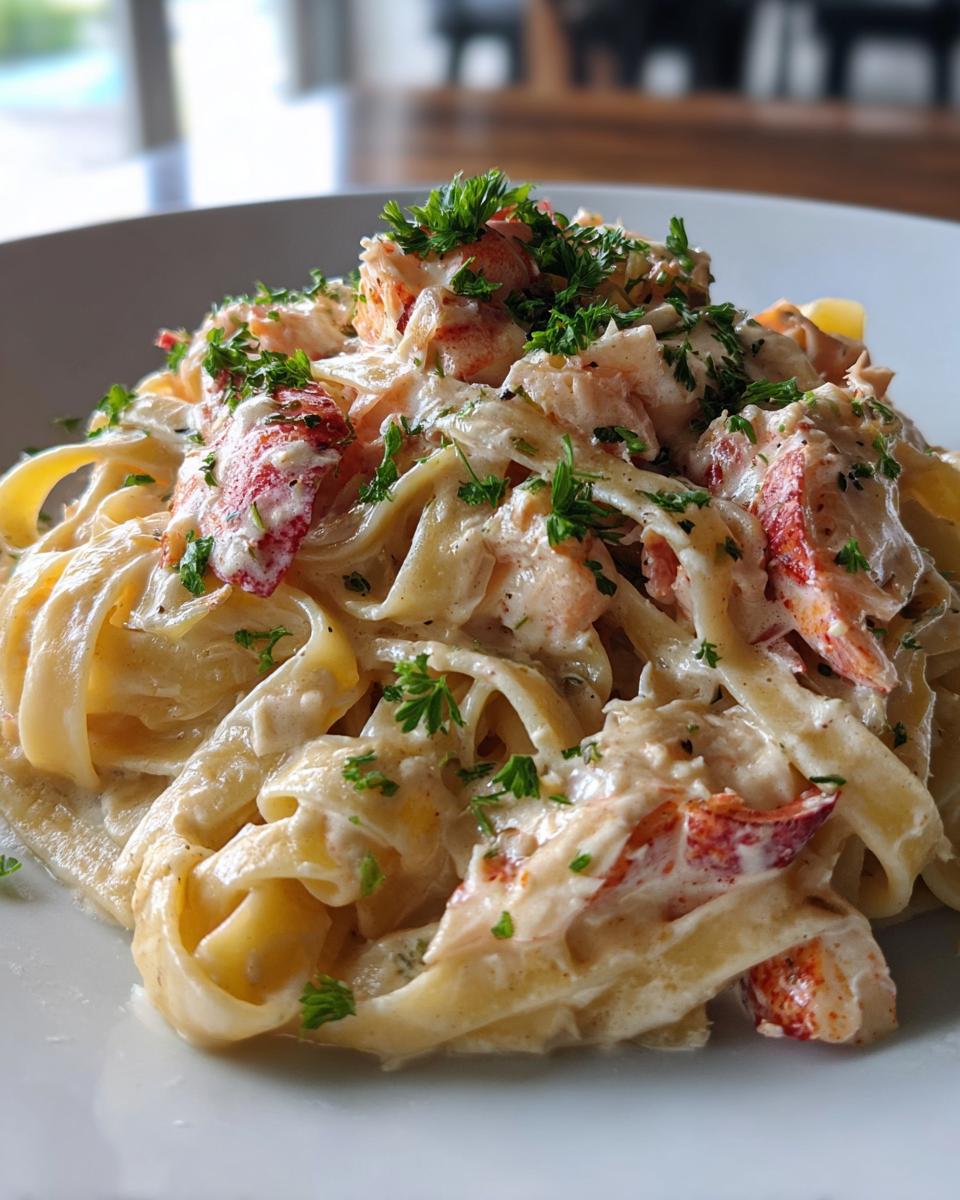 Creamy Lobster Fettuccine Alfredo - detail 3