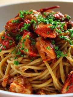 Creamy Lobster Spaghetti